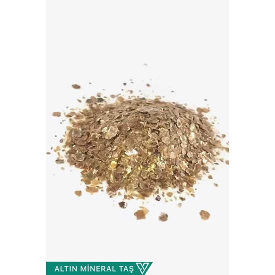 Ventrawall Altın Renkli Doğal Mineralli Taş 100GR-ALTIN-SIM