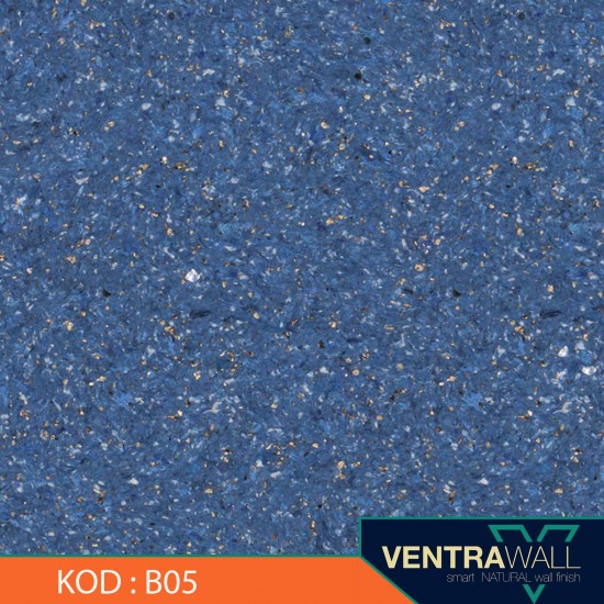 Ventrawall - Mavi Duvar Kağıdı ve Pamuk Sıva - wB05 - 5 KG