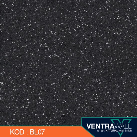 Ventrawall Siyah Pamuk Duvar Kaplaması - BL07 - 5 Kg