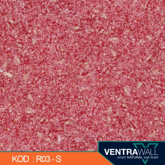 Ventrawall Kırmızı Duvar Kaplama - İpek Sıva - R03-S - 1.5 Kg
