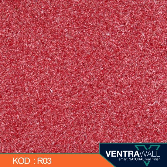 Ventrawall Kırmızı Duvar Kaplaması - İpek Sıva - R03 - 1.5 Kg