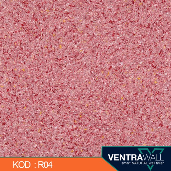 Ventrawall Kırmızı Duvar Kaplama - Canlı Sıva - R04 - 1.5 Kg