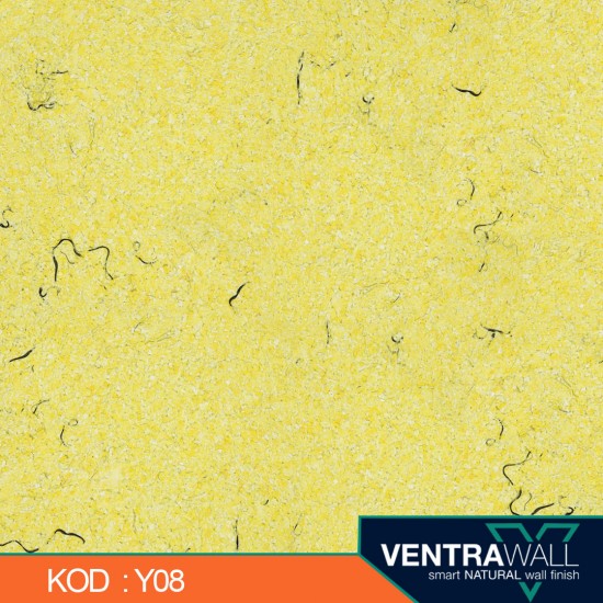 Ventrawall - Sarı Desenli Pamuk Duvar Kağıdı - Y08 - 5 KG
