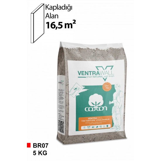 Ventrawall Kahverengi Canlı Sıva - Dekoratif Sıva - BR07 - 5 Kg
