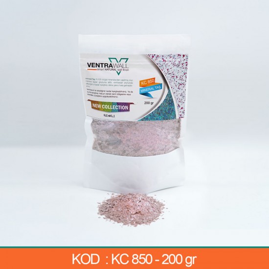Ventrawall Pembe Renkli Doğal Mineral Taş KC-850-200GR