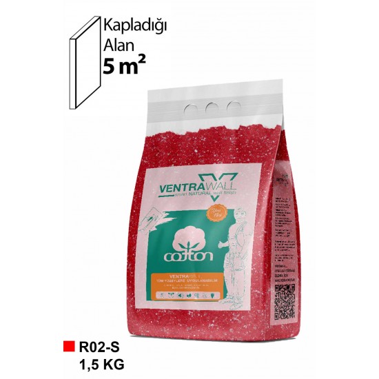Ventrawall Kırmızı Canlı Sıva - Dekoratif Sıva - R02-S - 1.5 Kg