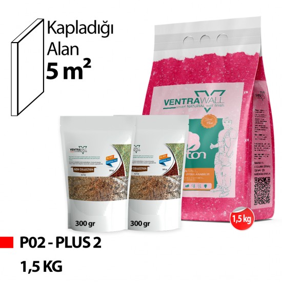 Ventrawall Pembe Canlı Sıva - İpek Sıva - P02-PLUS2 - 1.5 Kg