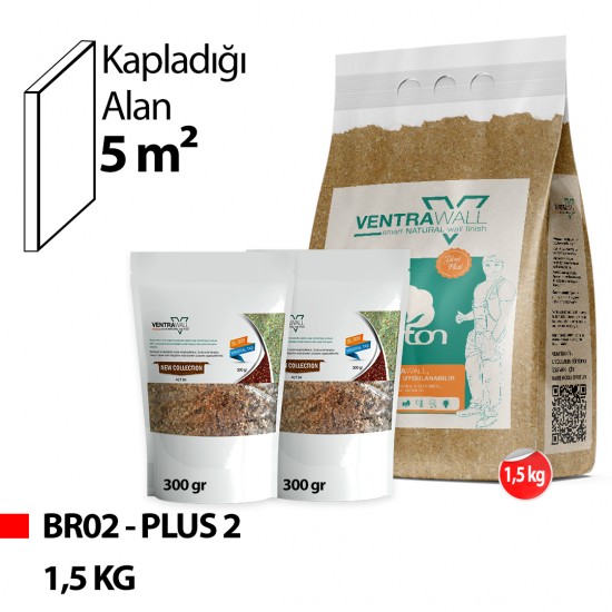 Ventrawall Kahverengi İpek Sıva - BR02-PLUS2 - 1.5 Kg