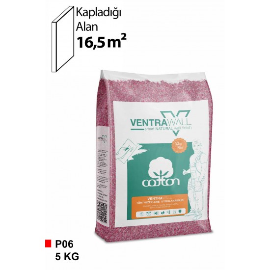 Ventrawall Pembe Duvar Kağıdı - İpek Sıva - P06 - 5 Kg