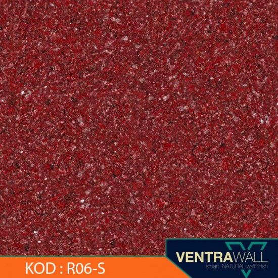 Ventrawall Koyu Kırmızı Pamuk Sıva - Canlı Sıva - R06-S - 1.5 Kg