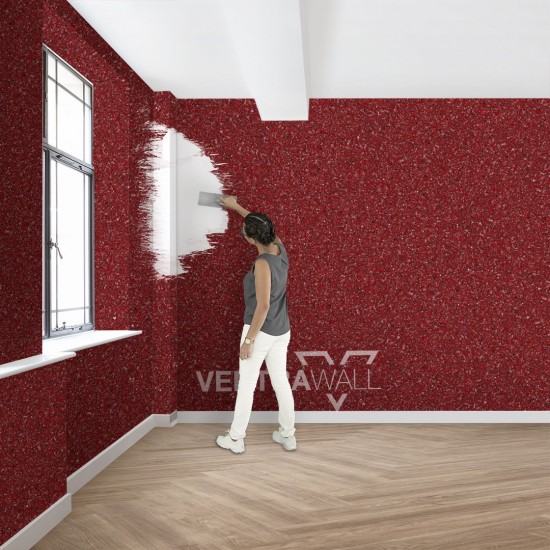Ventrawall - Kırmızı Pamuk Sıva ve Duvar Kağıdı - R06 - 5 KG