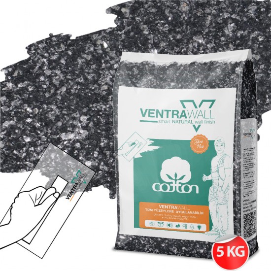 Ventrawall - Siyah Duvar Boyası ve Duvar Kağıdı - BL01 - 5 KG