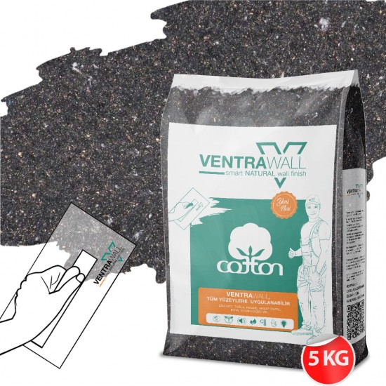 Ventrawall Siyah Duvar Boyası - İpek Sıva - BL02 - 5 Kg