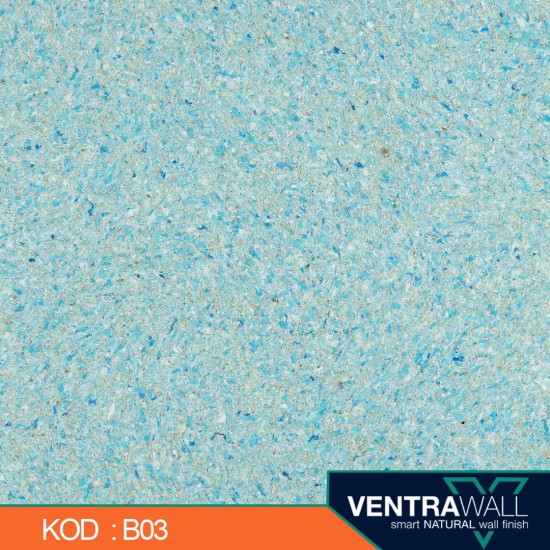 Ventrawall Açık Mavi Duvar Boyası - Pamuk Sıva - WB03 - 1.5 Kg