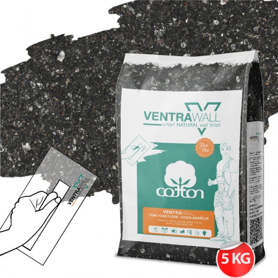 Ventrawall - Siyah Duvar Boyası ve Duvar Kağıdı - BL05 - 5 KG