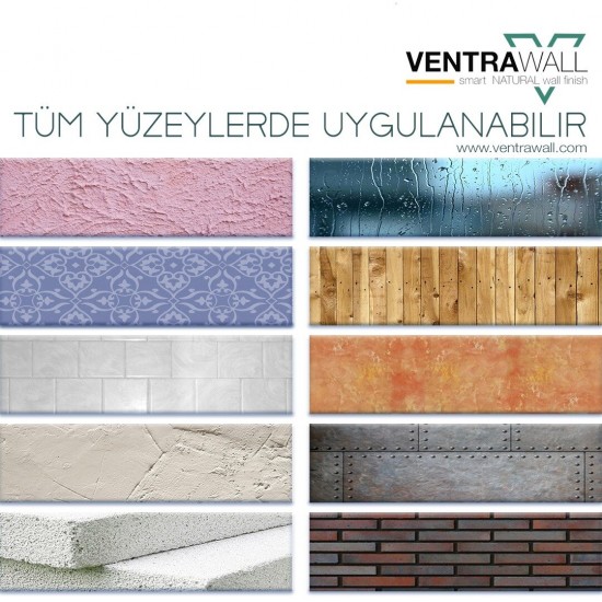 Ventrawall - Mavi Dekoratif Pamuk Duvar Boyası - wB16 - 5 KG