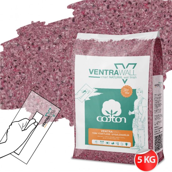 Ventrawall Pembe Duvar Kağıdı - Canlı Sıva - P09 - 5 Kg
