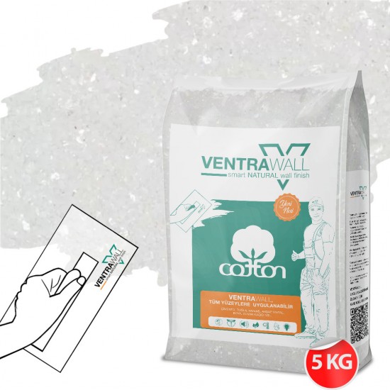 Ventrawall Beyaz İpek Sıva - Canlı Sıva - W01 - 5 Kg