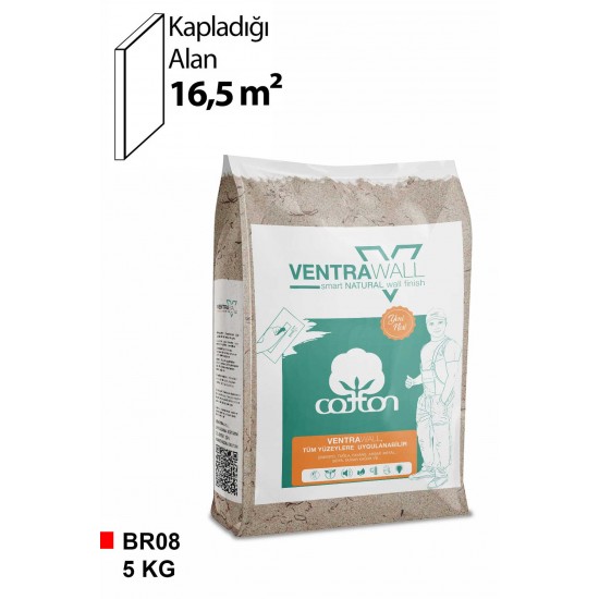 Ventrawall - Yalıtımlı Kahverengi Pamuk Boya - BR08 - 5 KG
