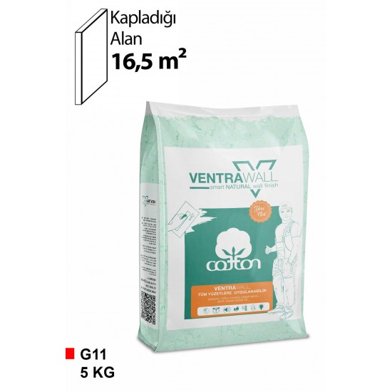 Ventrawall Yeşil Canlı Sıva - Dekoratif Sıva - G11 - 5KG