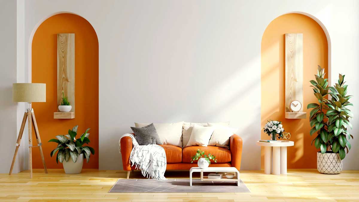 turuncu dekoratif duvar 