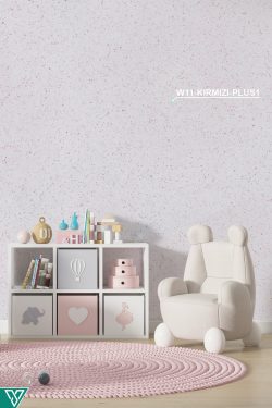 Ventrawall W11-KIRMIZI-PLUS1-5KG– Yalıtımlı Sürülen  mineral taşlı Beyaz Duvar Kağıdı