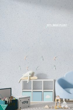Ventrawall W11-MAVİ-PLUS1-5KG – Yalıtımlı Sürülen  mineral taşlı Beyaz Duvar Kağıdı